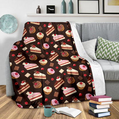 Cake Pattern Print Design 04 Premium Blanket
