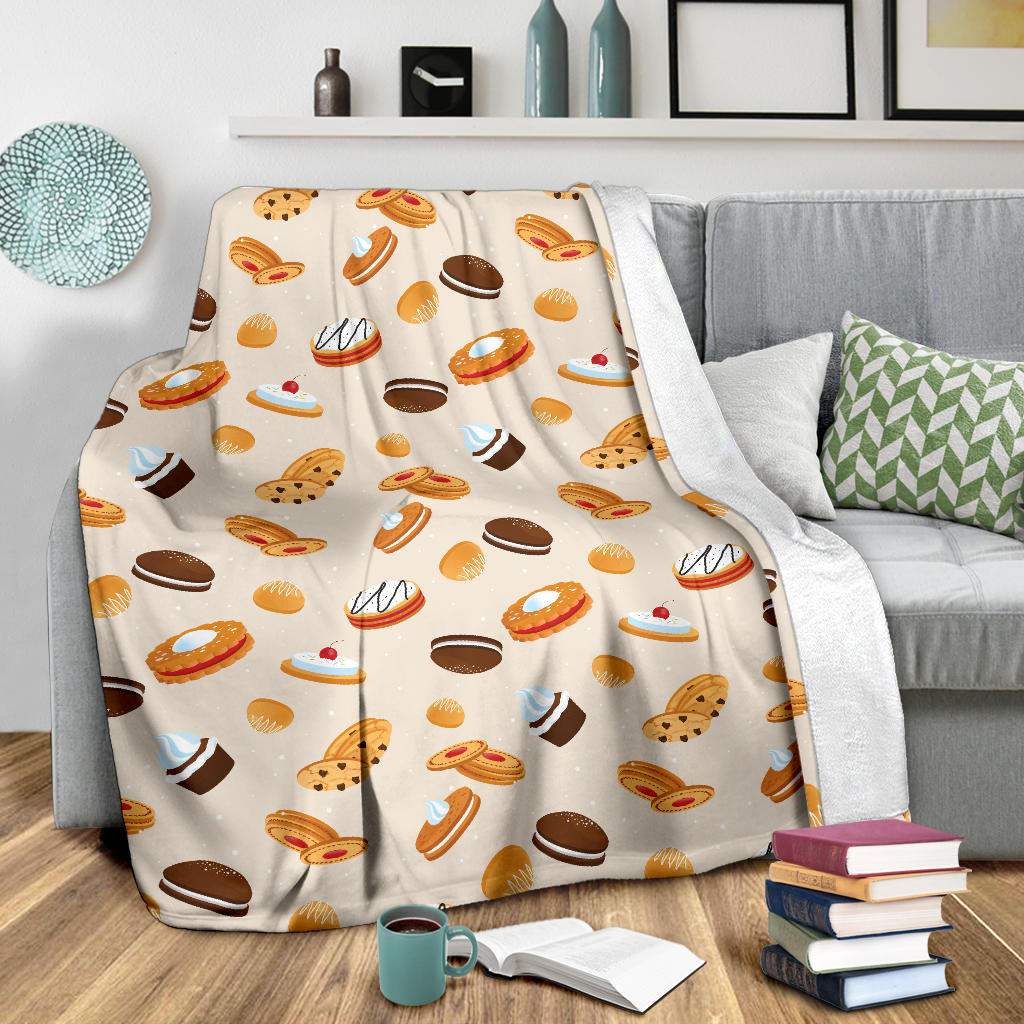 Biscuit Pattern Print Design 01 Premium Blanket