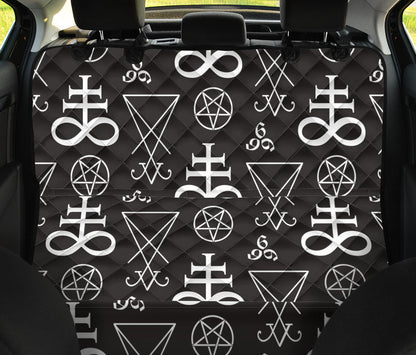 Pentagram Pattern Print Design A04 Rear Dog Car Seat Cover Hammock