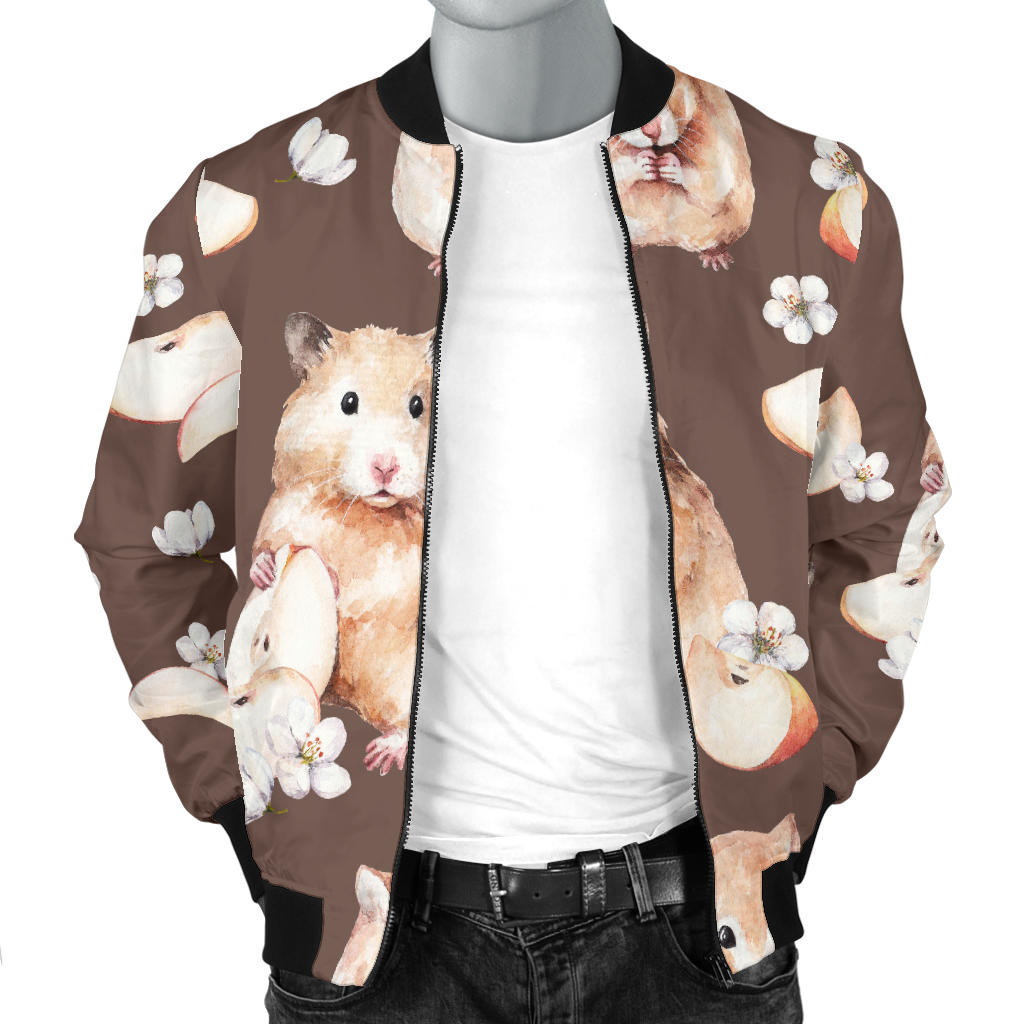 Hamster Pattern Print Design 03 Men Bomber Jacket