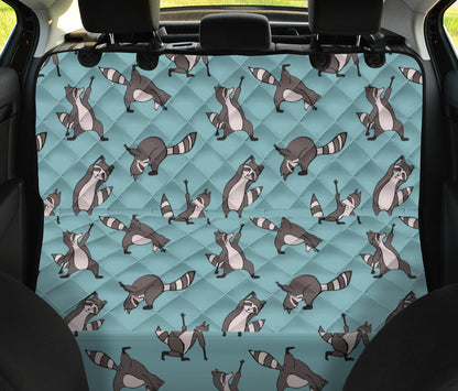 Raccoon Pattern Print Design A07 Rear Dog Car Seat Cover Hammock