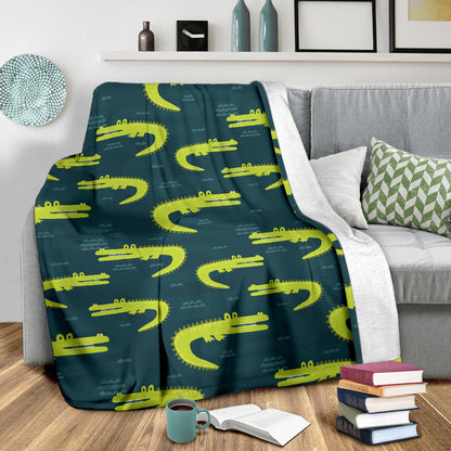 Alligator Pattern Print Design 03 Premium Blanket