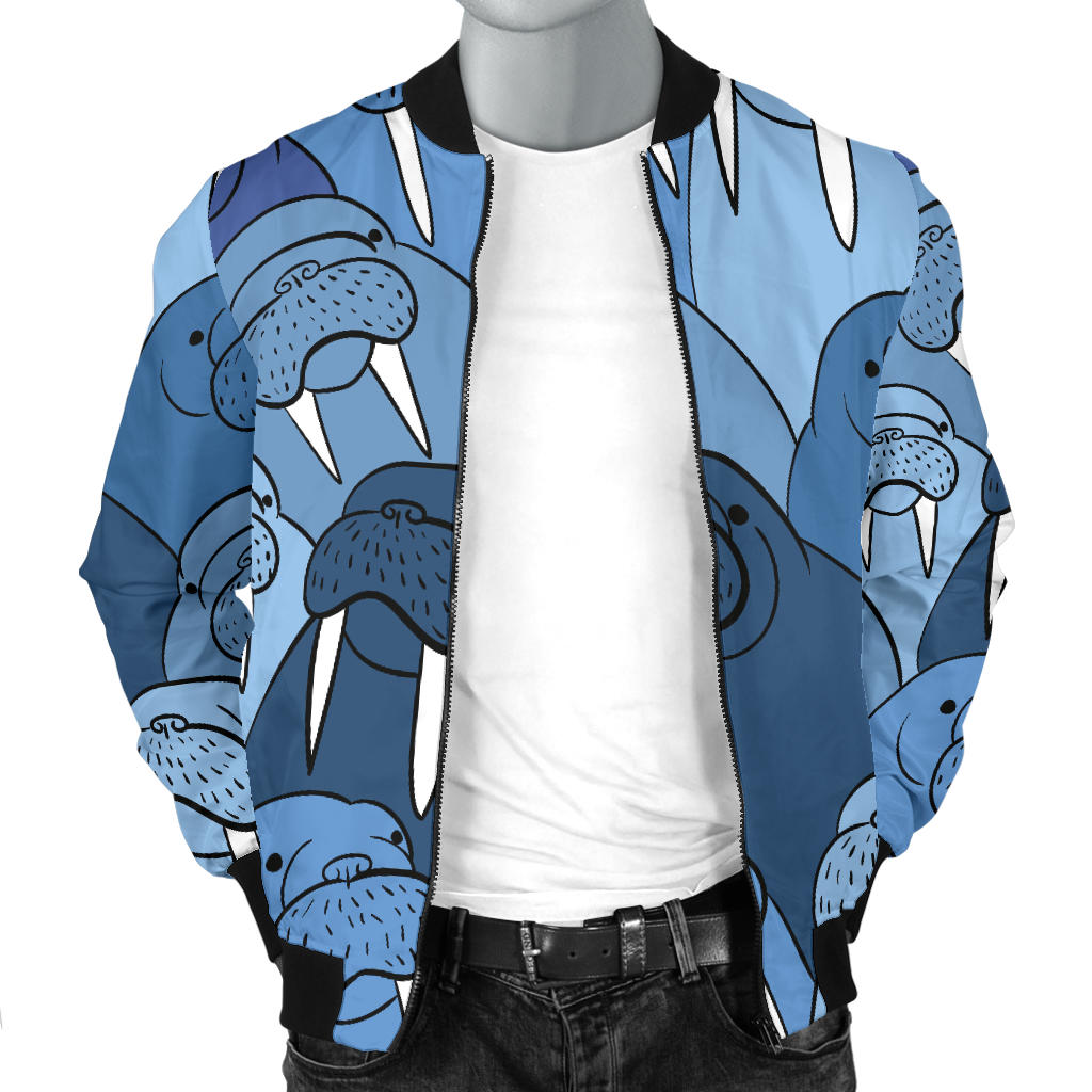Walrus Pattern Print Design 01 Men Bomber Jacket
