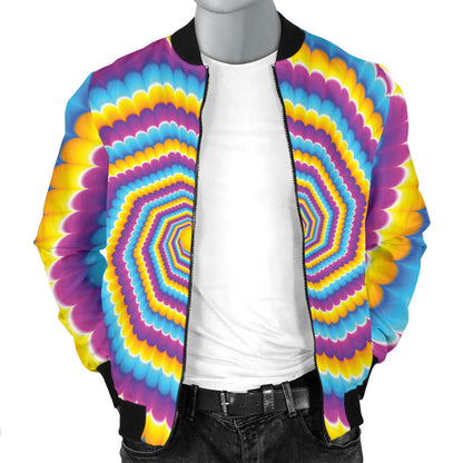 Optical illusion Pattern Print Design A04 Men Bomber Jacket