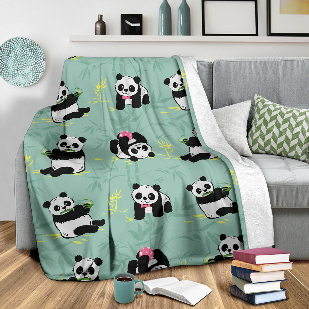 Panda Pattern Print Design A05 Premium Blanket
