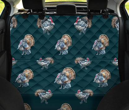 Turkey Pattern Print Design 03 Rear Dog Car Seat Cover Hammock