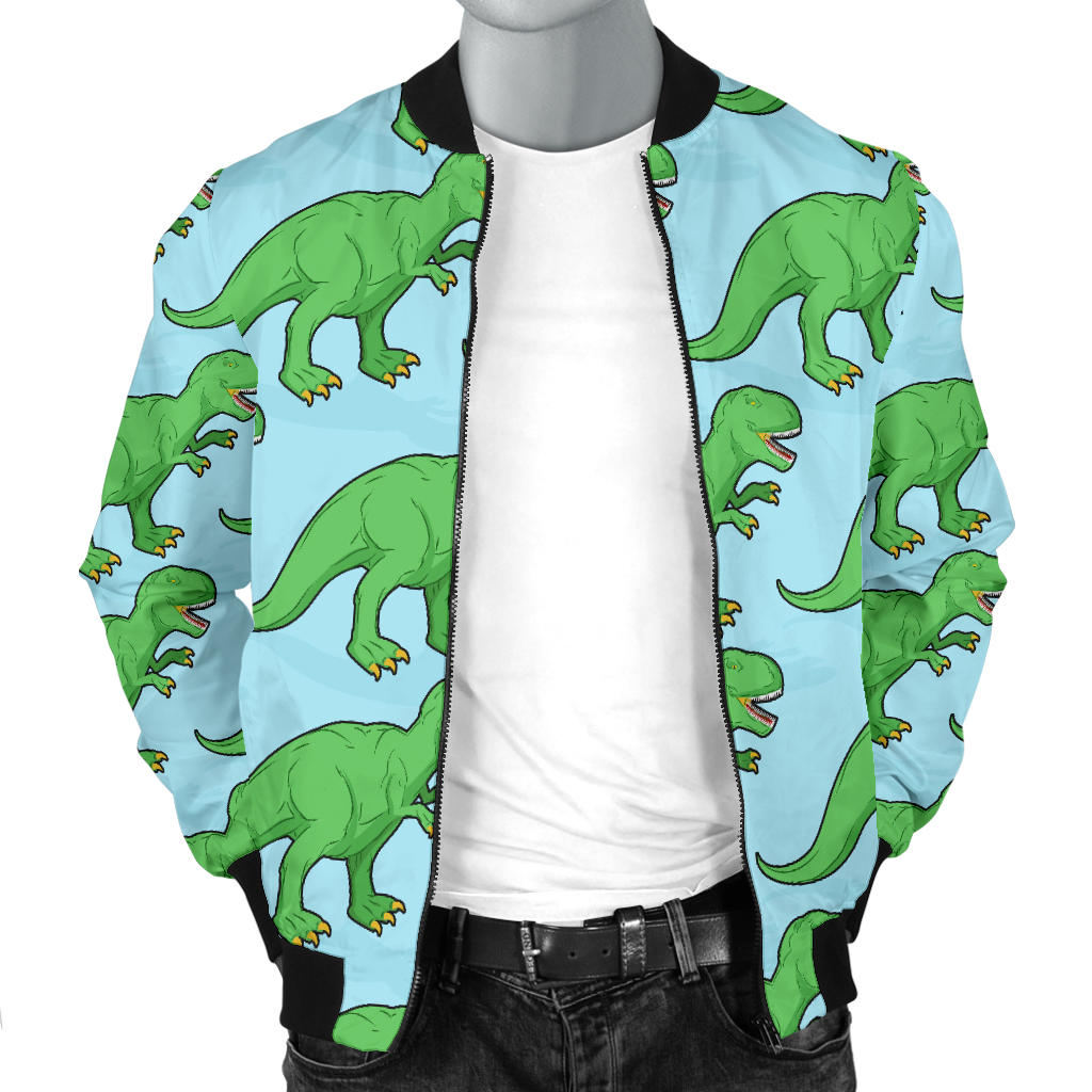 T Rex Pattern Print Design A01 Men Bomber Jacket