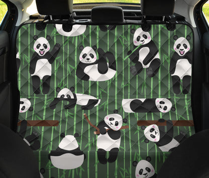Panda Pattern Print Design A04 Rear Dog Car Seat Cover Hammock