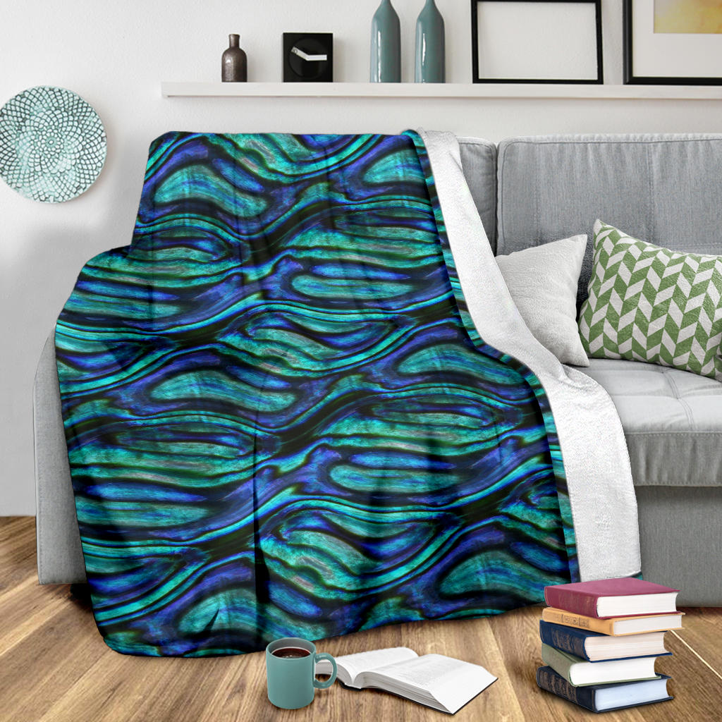 Abalone Pattern Print Design 02 Premium Blanket