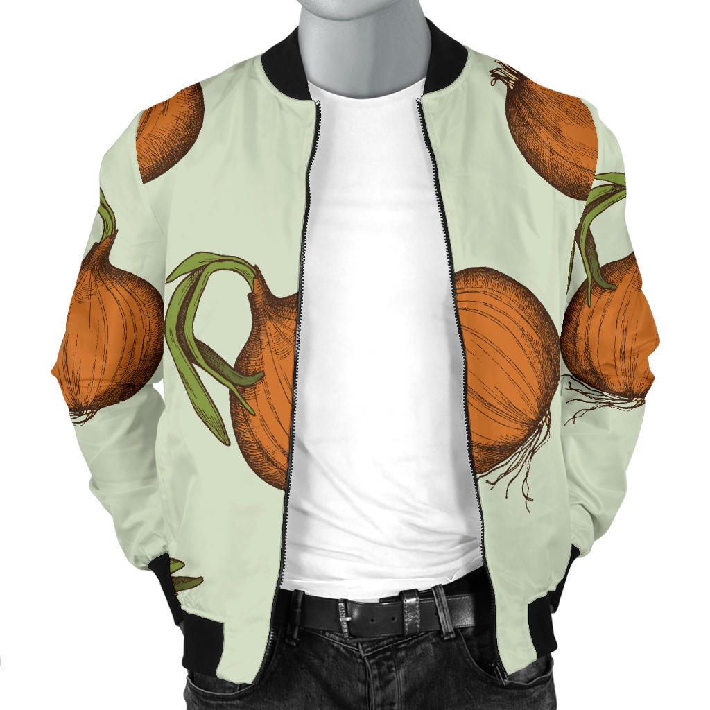 Onion Pattern Print Design A05 Men Bomber Jacket