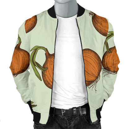 Onion Pattern Print Design A05 Men Bomber Jacket