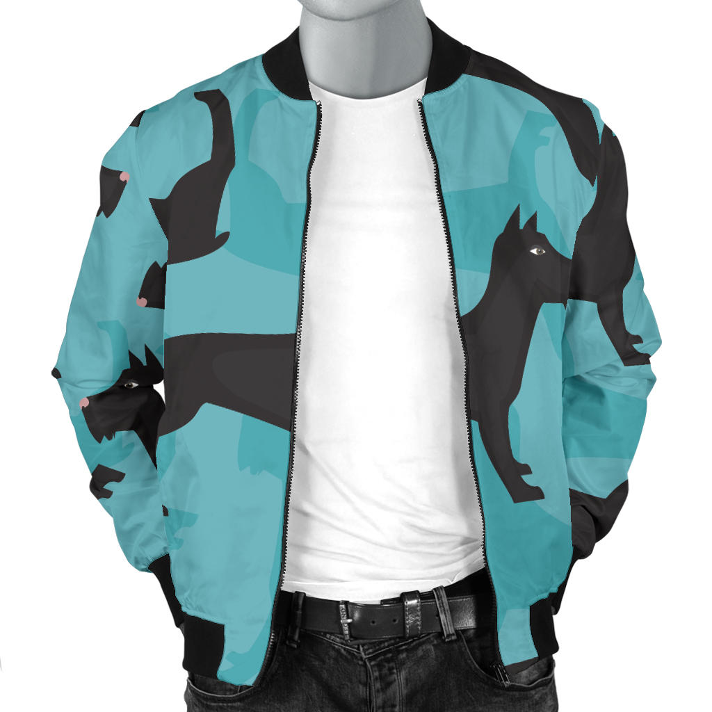 Schnauzers Pattern Print Design A01 Men Bomber Jacket