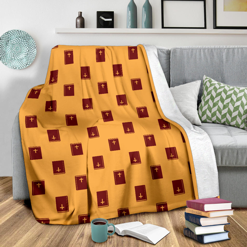 Bible Pattern Print Design 05 Premium Blanket