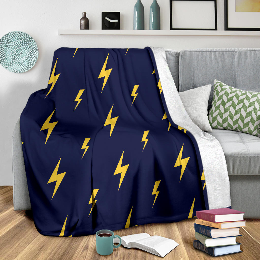 Lightning Thunder Pattern Print Design 03 Premium Blanket