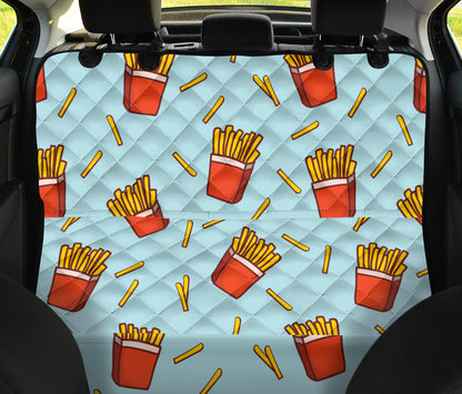 French Fried Pattern Print Design 02 Rear Dog Car Seat Cover Hammock