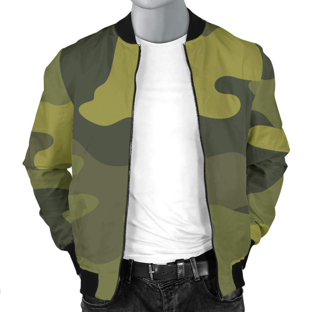 Military Camouflage Pattern Print Design 02 Men Bomber Jacket