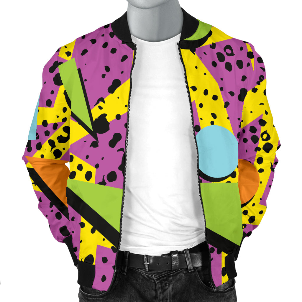80s Pattern Print Design 1 Men Bomber Jacket