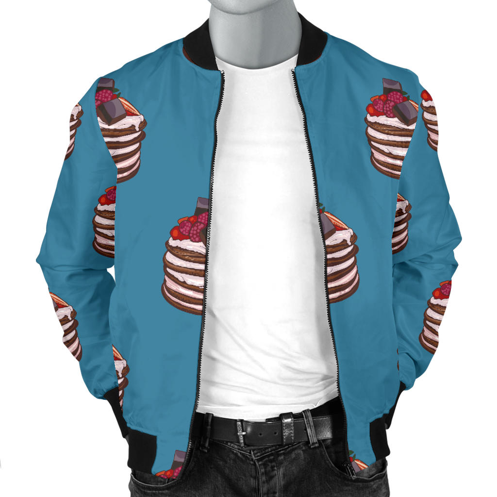 Pancake Pattern Print Design A03 Men Bomber Jacket