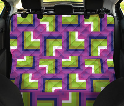 Optical illusion Pattern Print Design A05 Rear Dog Car Seat Cover Hammock