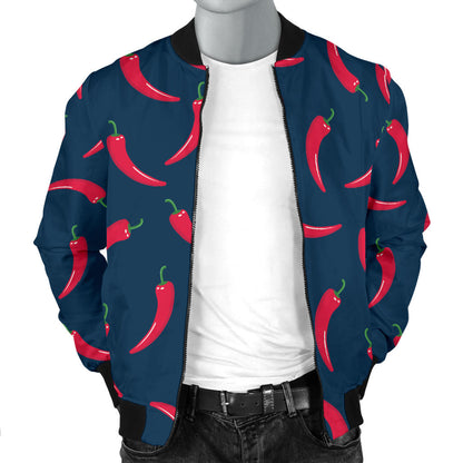 Chilli Pepper Pattern Print Design 03 Men Bomber Jacket