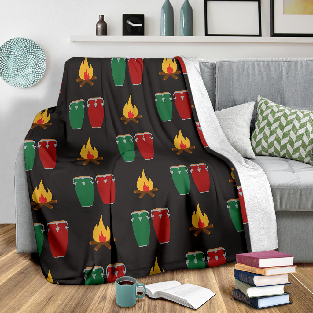 Conga Pattern Print Design 01 Premium Blanket