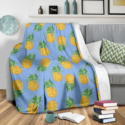 Pineapple Pattern Print Design A04 Premium Blanket