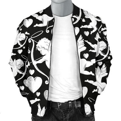 Cupid Pattern Print Design 04 Men Bomber Jacket