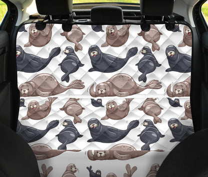 Sea Lion Pattern Print Design 02 Rear Dog Car Seat Cover Hammock