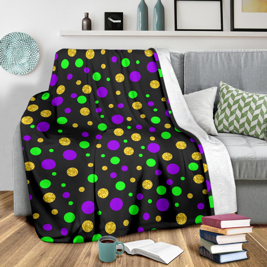 Mardi Gras Pattern Print Design 07 Premium Blanket