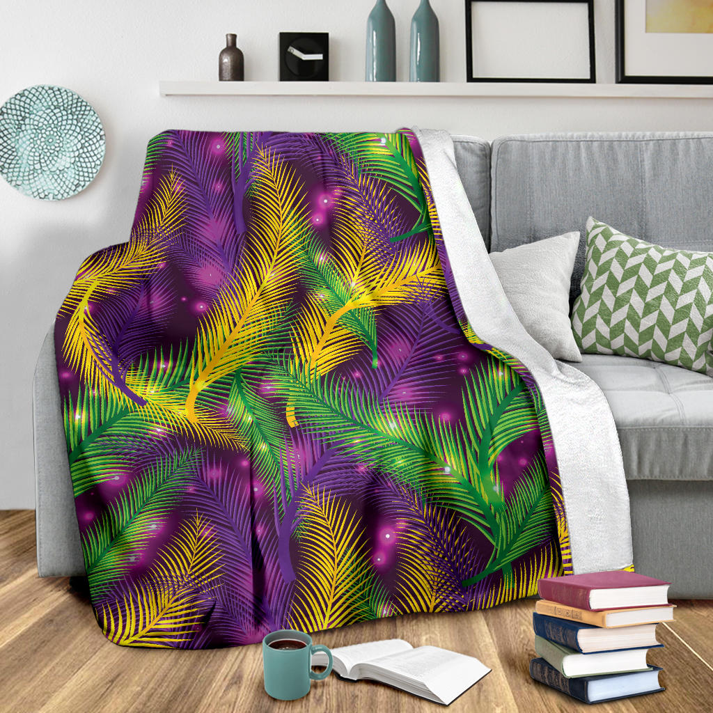 Mardi Gras Pattern Print Design 09 Premium Blanket