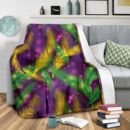 Mardi Gras Pattern Print Design 09 Premium Blanket