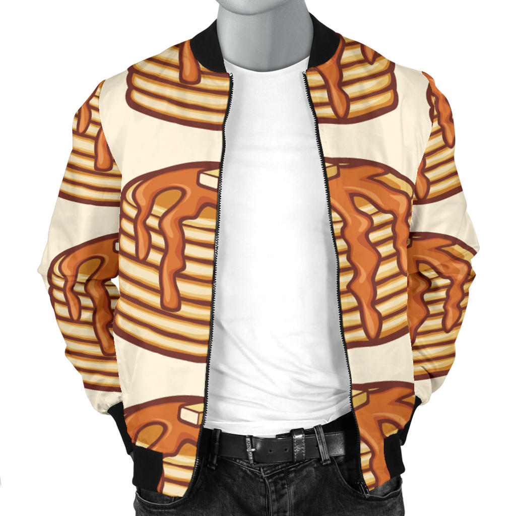 Pancake Pattern Print Design A02 Men Bomber Jacket