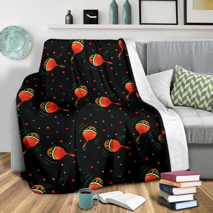 Maracas Pattern Print Design 03 Premium Blanket