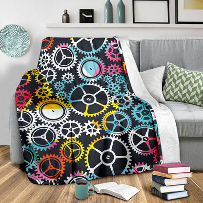 Mechanic Pattern Print Design 02 Premium Blanket