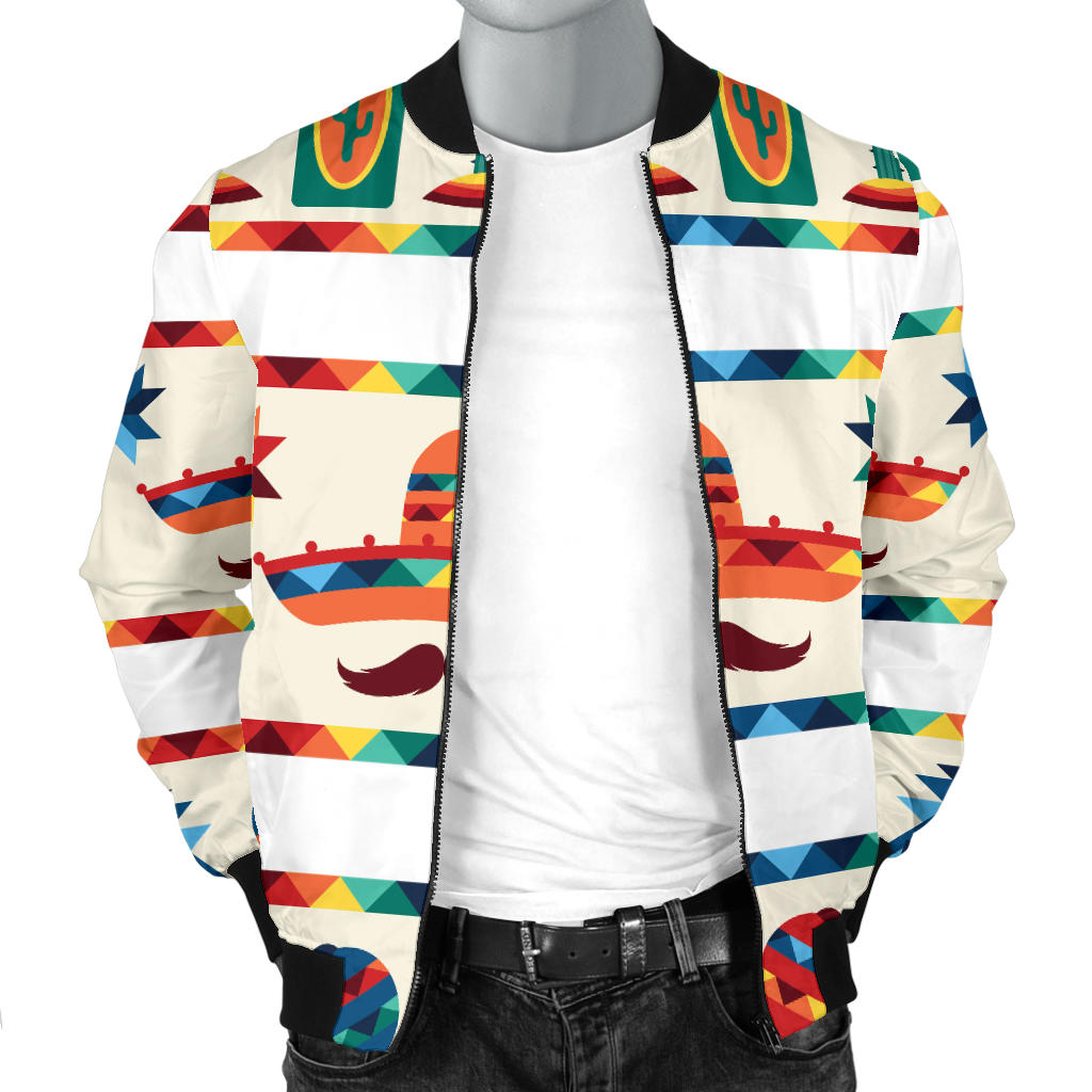 Maracas Mexican Pattern Print Design 01 Men Bomber Jacket