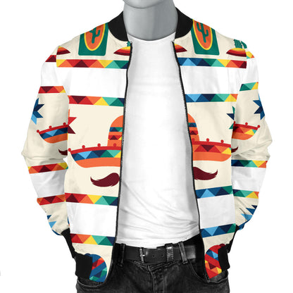 Maracas Mexican Pattern Print Design 01 Men Bomber Jacket