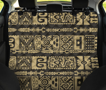 Mayan Pattern Print Design 03 Rear Dog Car Seat Cover Hammock