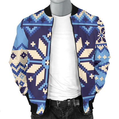 Nordic Pattern Print Design A04 Men Bomber Jacket