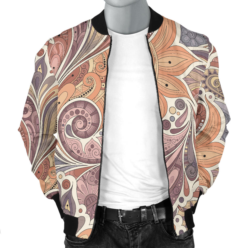 Boho Pattern Print Design 03 Men Bomber Jacket