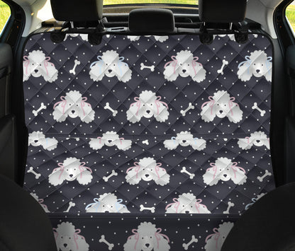 Poodle Pattern Print Design A03 Rear Dog Car Seat Cover Hammock