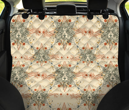 Leo Pattern Print Design 02 Rear Dog Car Seat Cover Hammock