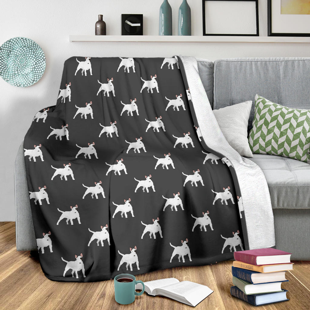 Bull Terriers Pattern Print Design 02 Premium Blanket
