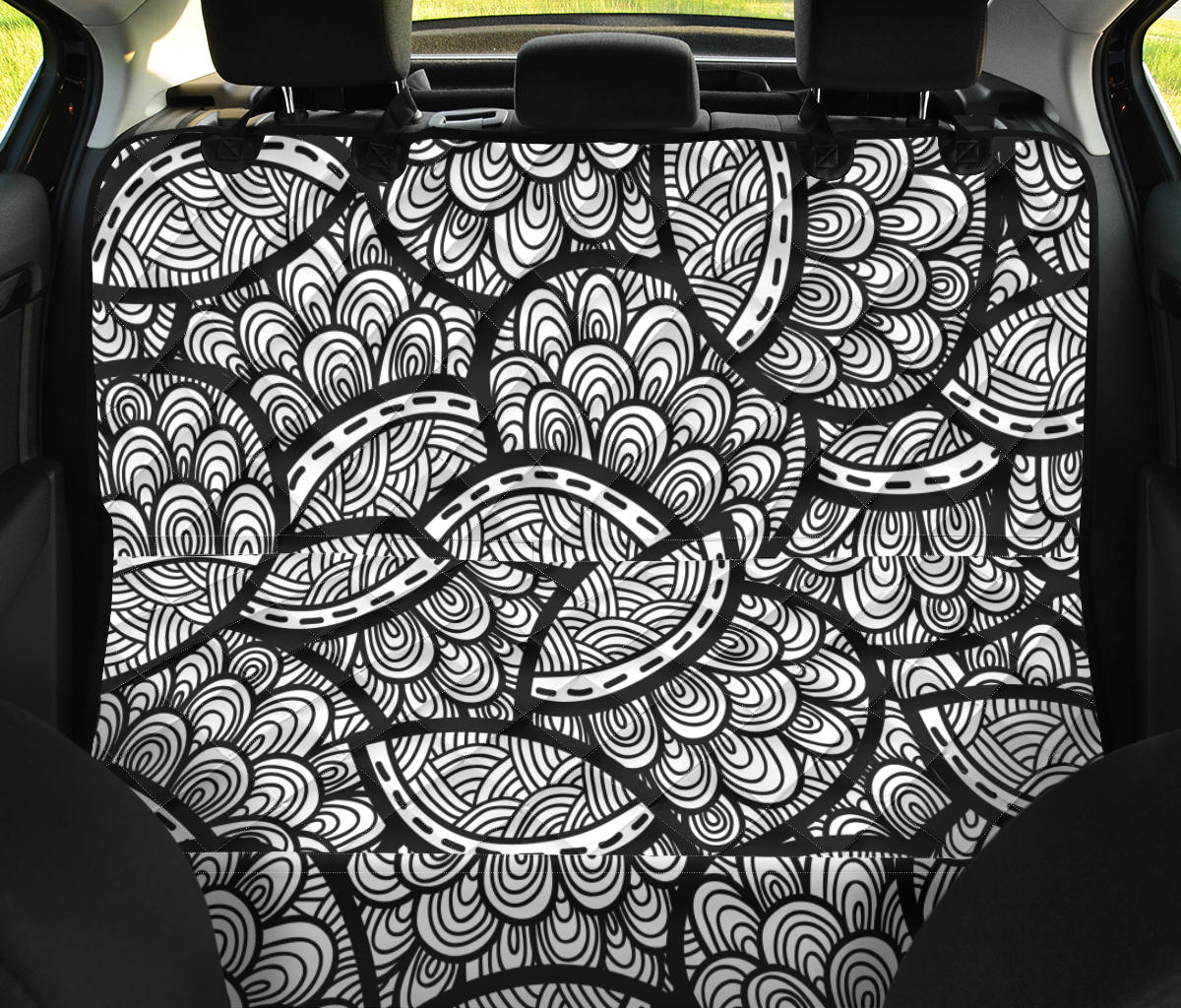 Polynesian Pattern Print Design A01 Rear Dog Car Seat Cover Hammock