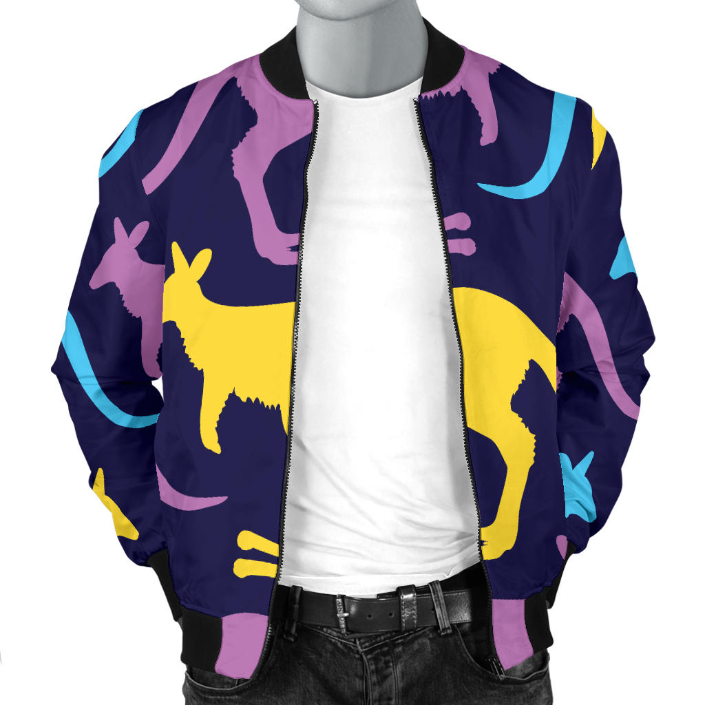 Kangaroos Pattern Print Design 02 Men Bomber Jacket