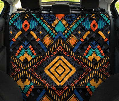 Kente Pattern Print Design 05 Rear Dog Car Seat Cover Hammock