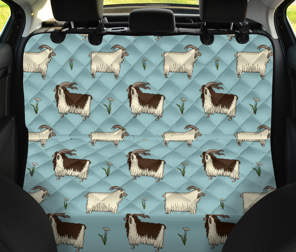 Goat Pattern Print Design 02 Rear Dog Car Seat Cover Hammock