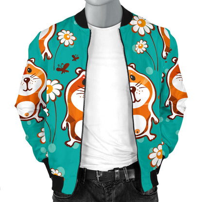 Hamster Pattern Print Design 01 Men Bomber Jacket