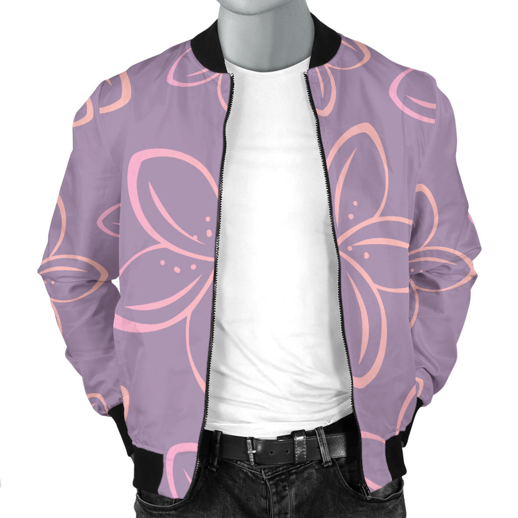 Plumeria Pattern Print Design A01 Men Bomber Jacket