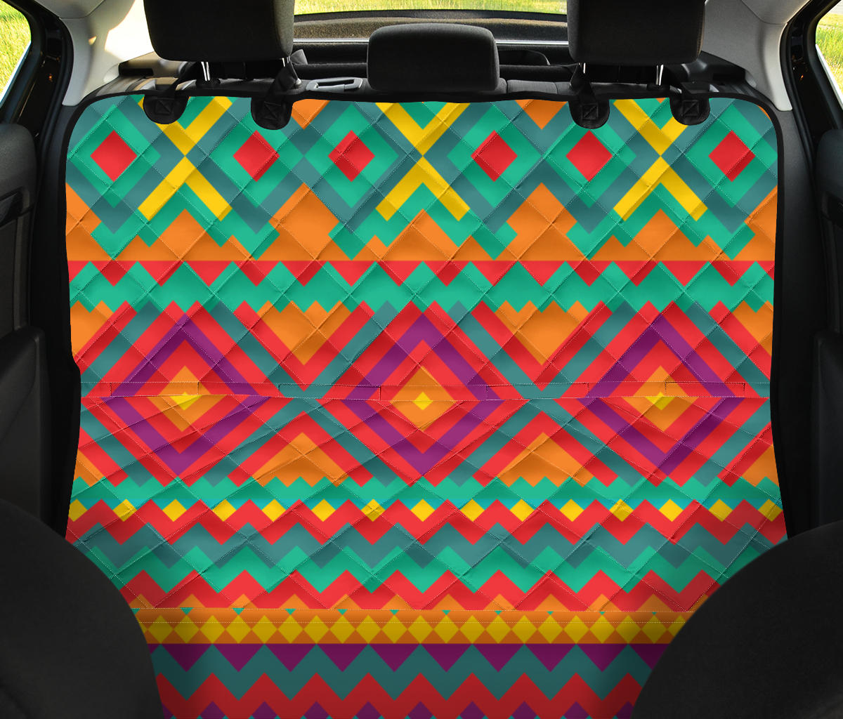 Mexican Pattern Print Design 04 Rear Dog Car Seat Cover Hammock