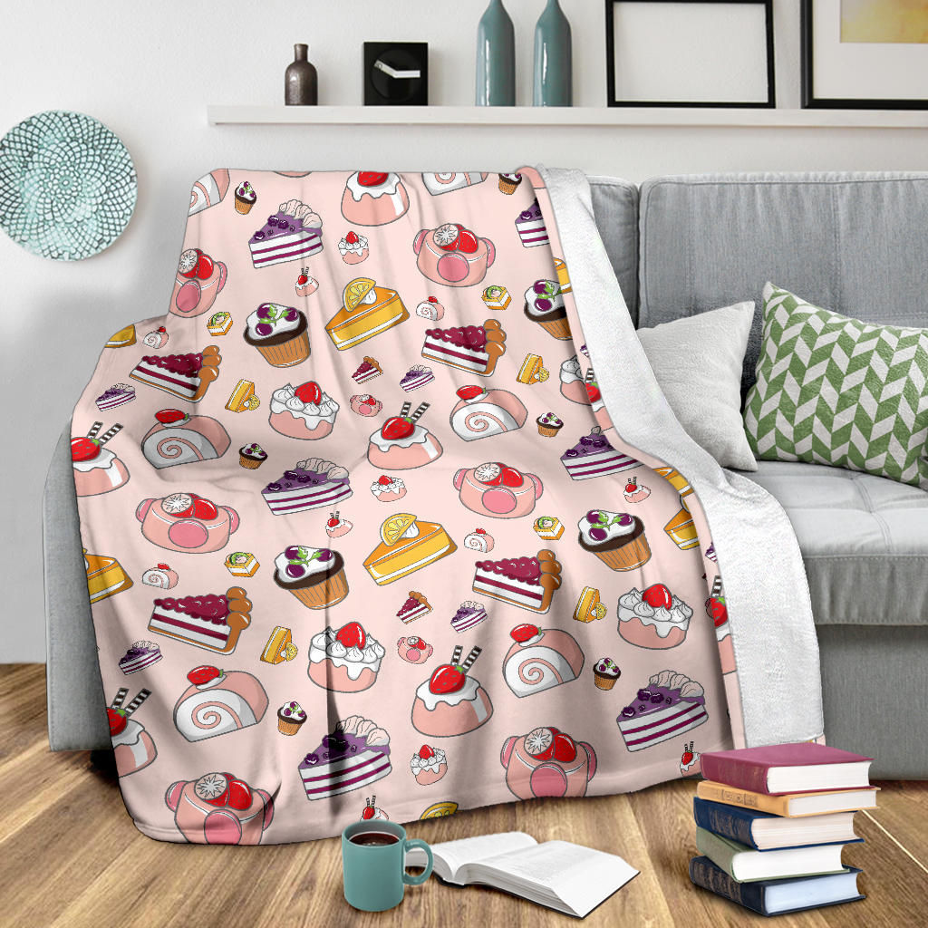 Cake Pattern Print Design 01 Premium Blanket